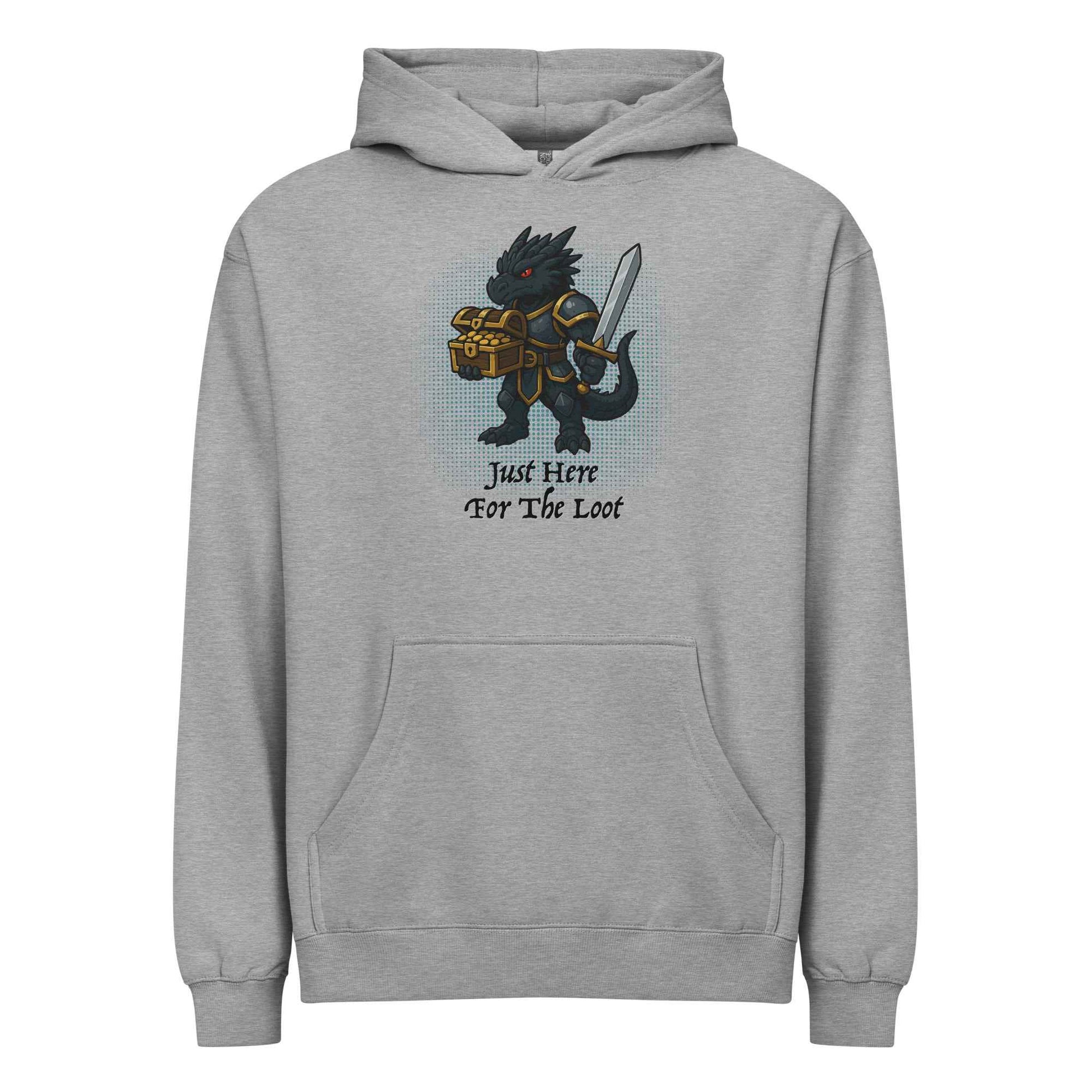 Just Here for the Loot (Black Dragon) | Men’s box hoodie