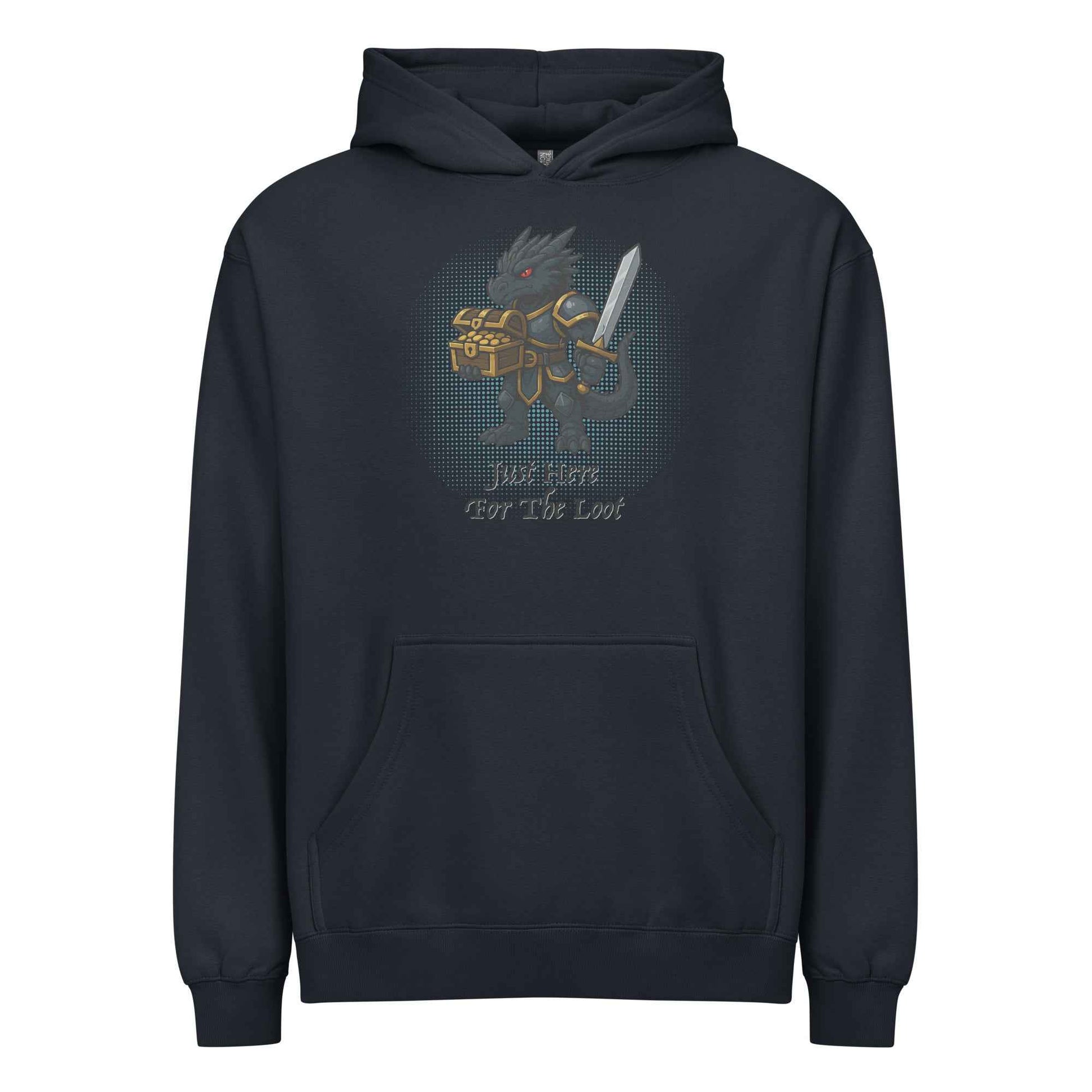 Just Here for the Loot (Black Dragon) | Men’s box hoodie