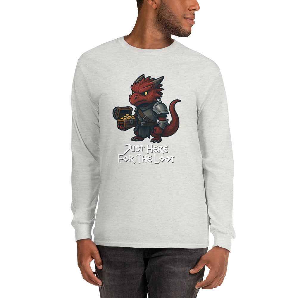 Just Here for the Loot | Red Dragon | Men’s Long Sleeve Shirt