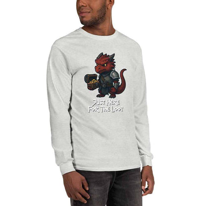 Just Here for the Loot | Red Dragon | Men’s Long Sleeve Shirt
