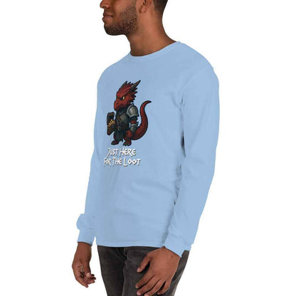 Just Here for the Loot | Red Dragon | Men’s Long Sleeve Shirt