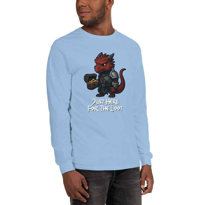 Just Here for the Loot | Red Dragon | Men’s Long Sleeve Shirt