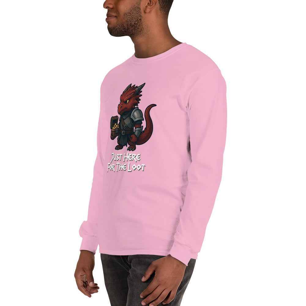 Just Here for the Loot | Red Dragon | Men’s Long Sleeve Shirt