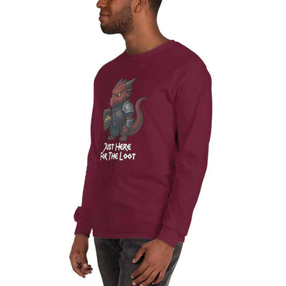 Just Here for the Loot | Red Dragon | Men’s Long Sleeve Shirt