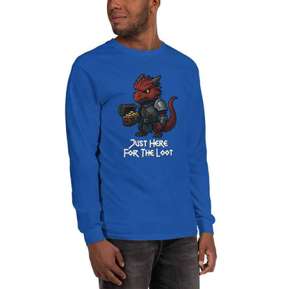 Just Here for the Loot | Red Dragon | Men’s Long Sleeve Shirt