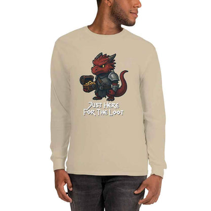 Just Here for the Loot | Red Dragon | Men’s Long Sleeve Shirt