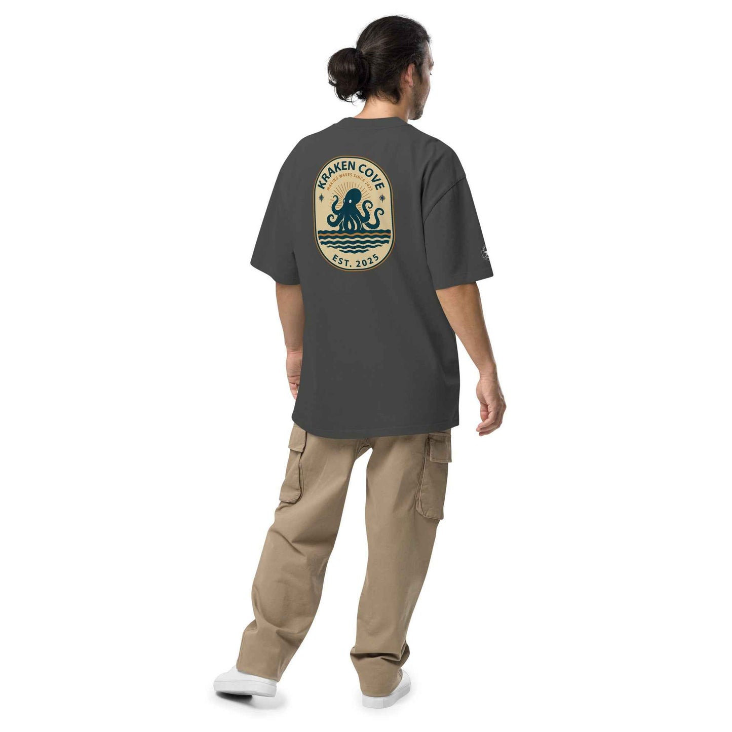 Legends of the Deep Oversized Faded T-Shirt | Vintage Nautical Fantasy Apparel