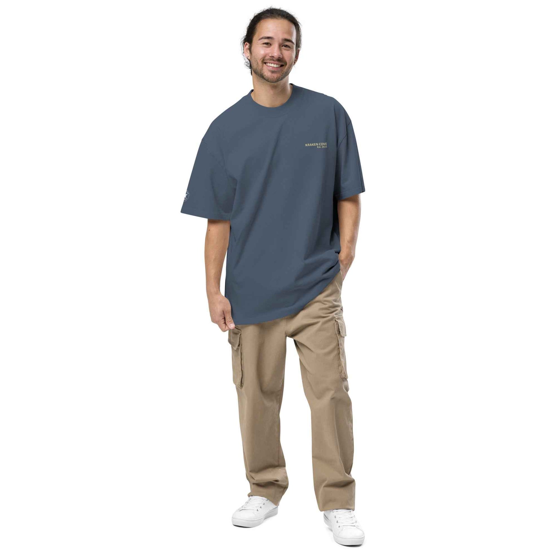 Legends of the Deep Oversized Faded T-Shirt | Vintage Nautical Fantasy Apparel