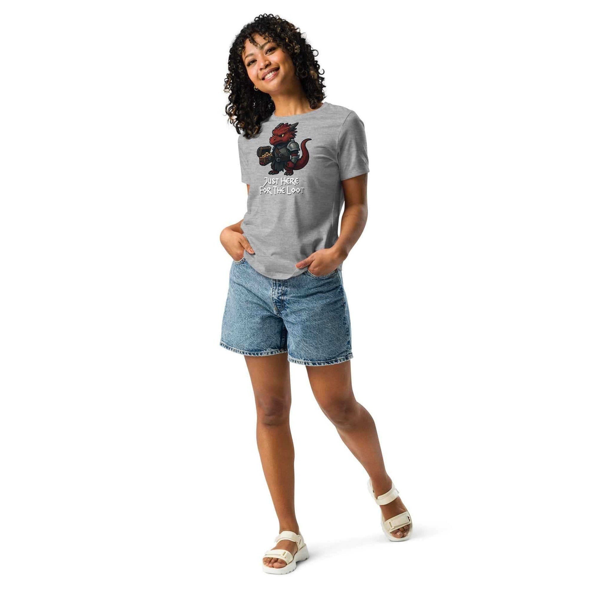 Just Here for the Loot - Red Dragon | Women's Relaxed T-Shirt