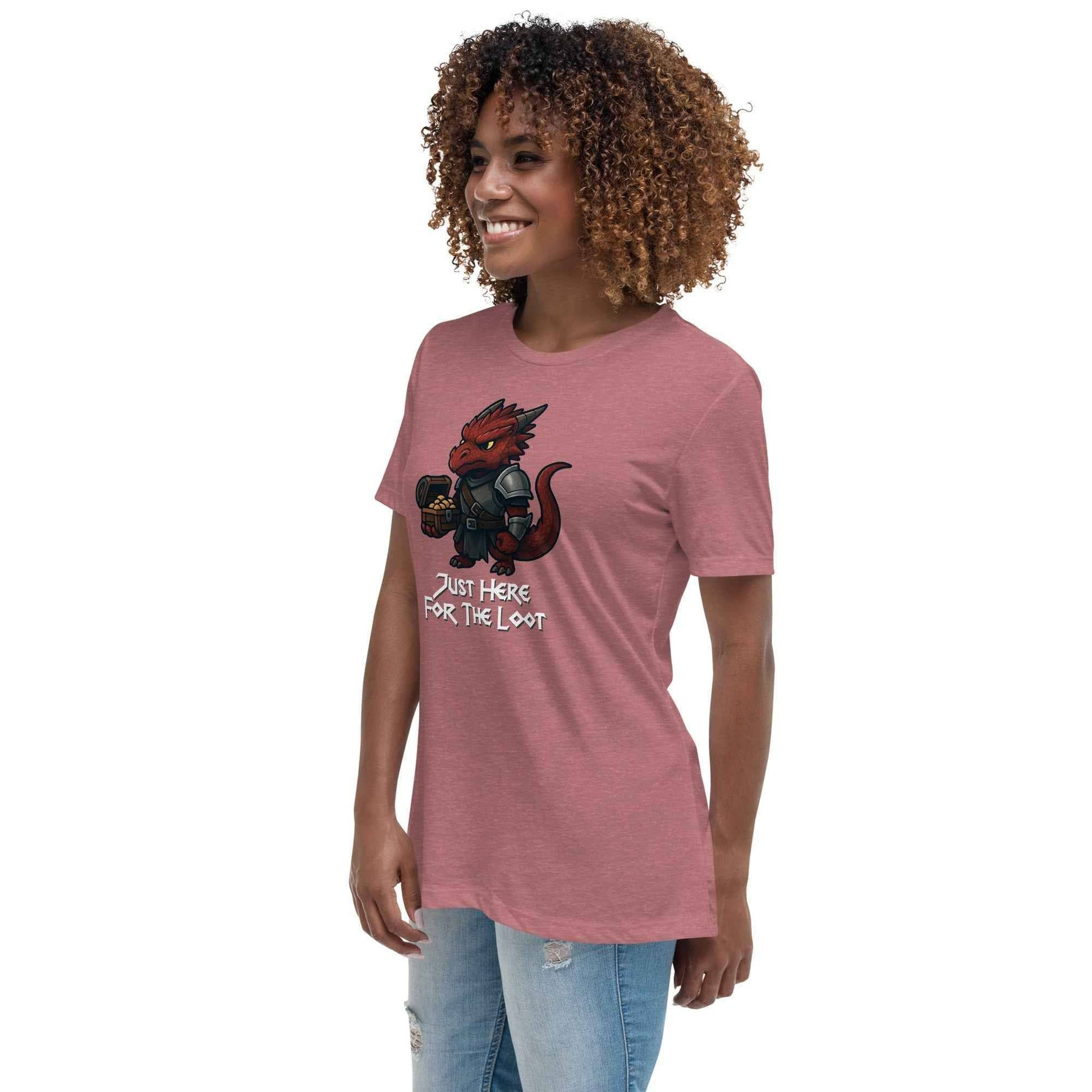 Just Here for the Loot - Red Dragon | Women's Relaxed T-Shirt