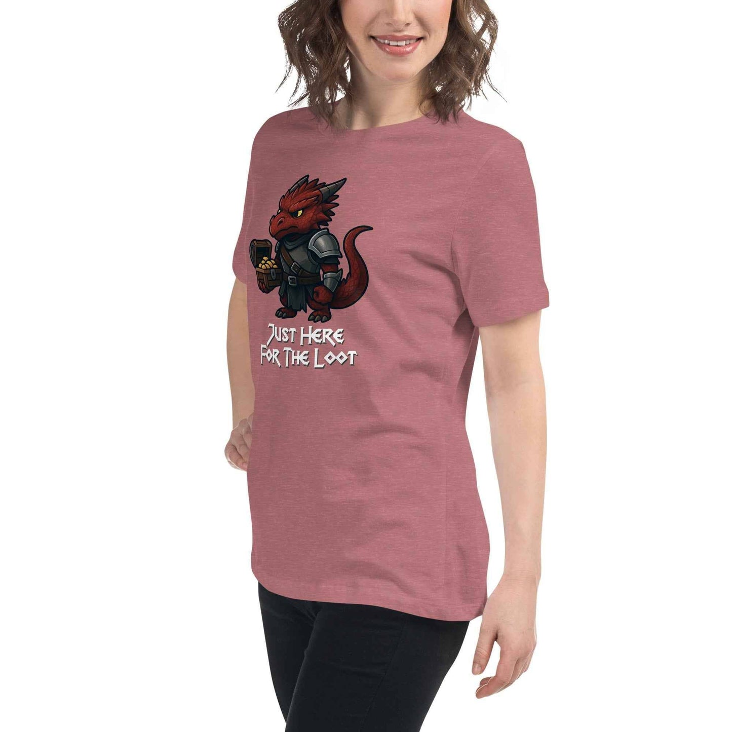 Just Here for the Loot - Red Dragon | Women's Relaxed T-Shirt