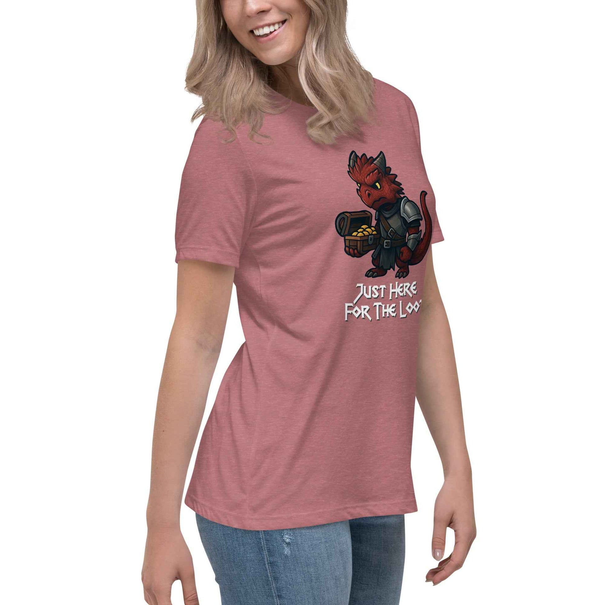 Just Here for the Loot - Red Dragon | Women's Relaxed T-Shirt