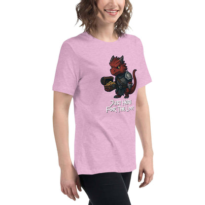 Just Here for the Loot - Red Dragon | Women's Relaxed T-Shirt