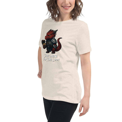 Just Here for the Loot - Red Dragon | Women's Relaxed T-Shirt