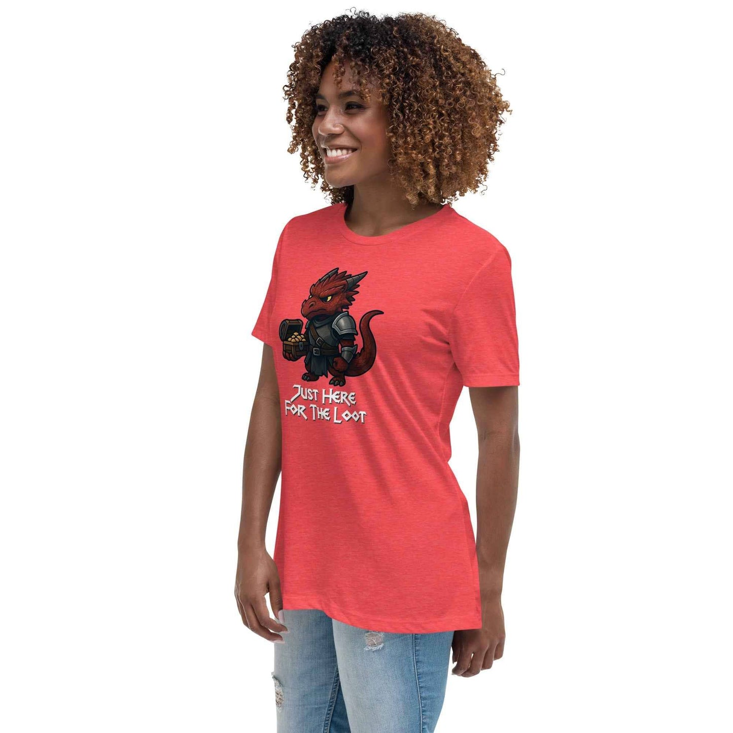 Just Here for the Loot - Red Dragon | Women's Relaxed T-Shirt
