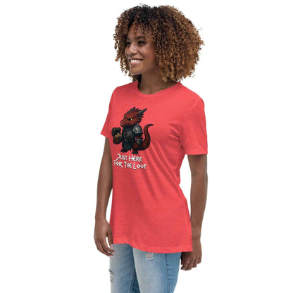 Just Here for the Loot - Red Dragon | Women's Relaxed T-Shirt