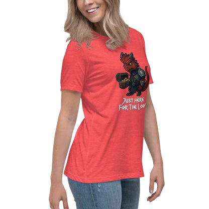 Just Here for the Loot - Red Dragon | Women's Relaxed T-Shirt