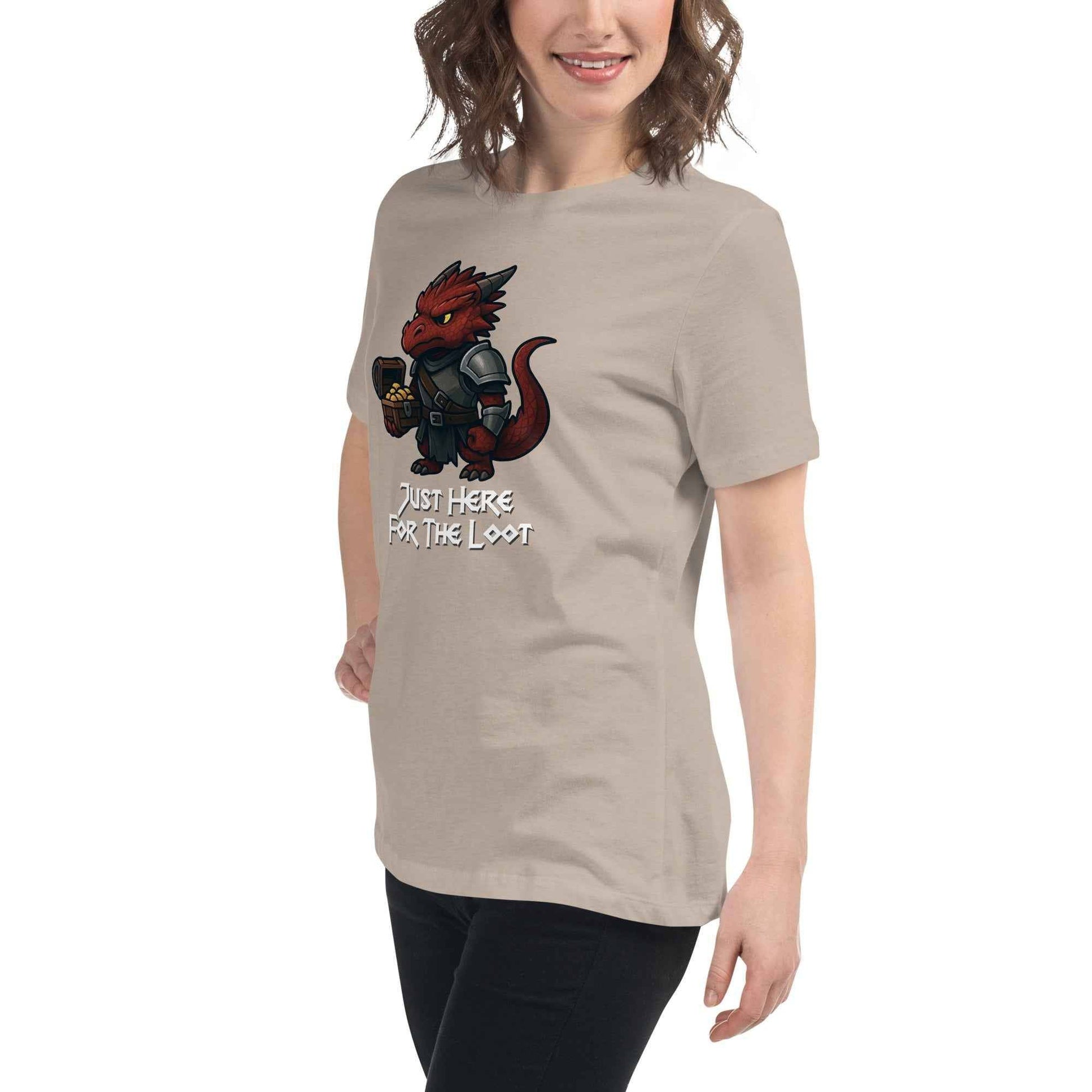 Just Here for the Loot - Red Dragon | Women's Relaxed T-Shirt