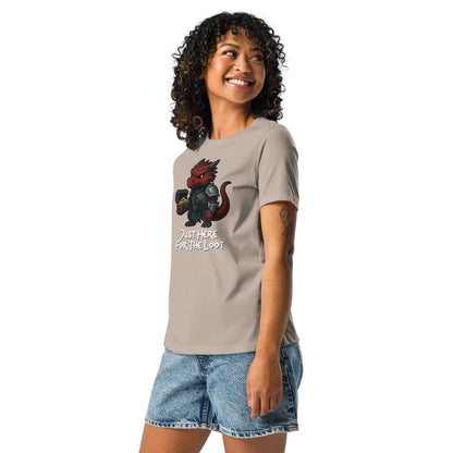Just Here for the Loot - Red Dragon | Women's Relaxed T-Shirt