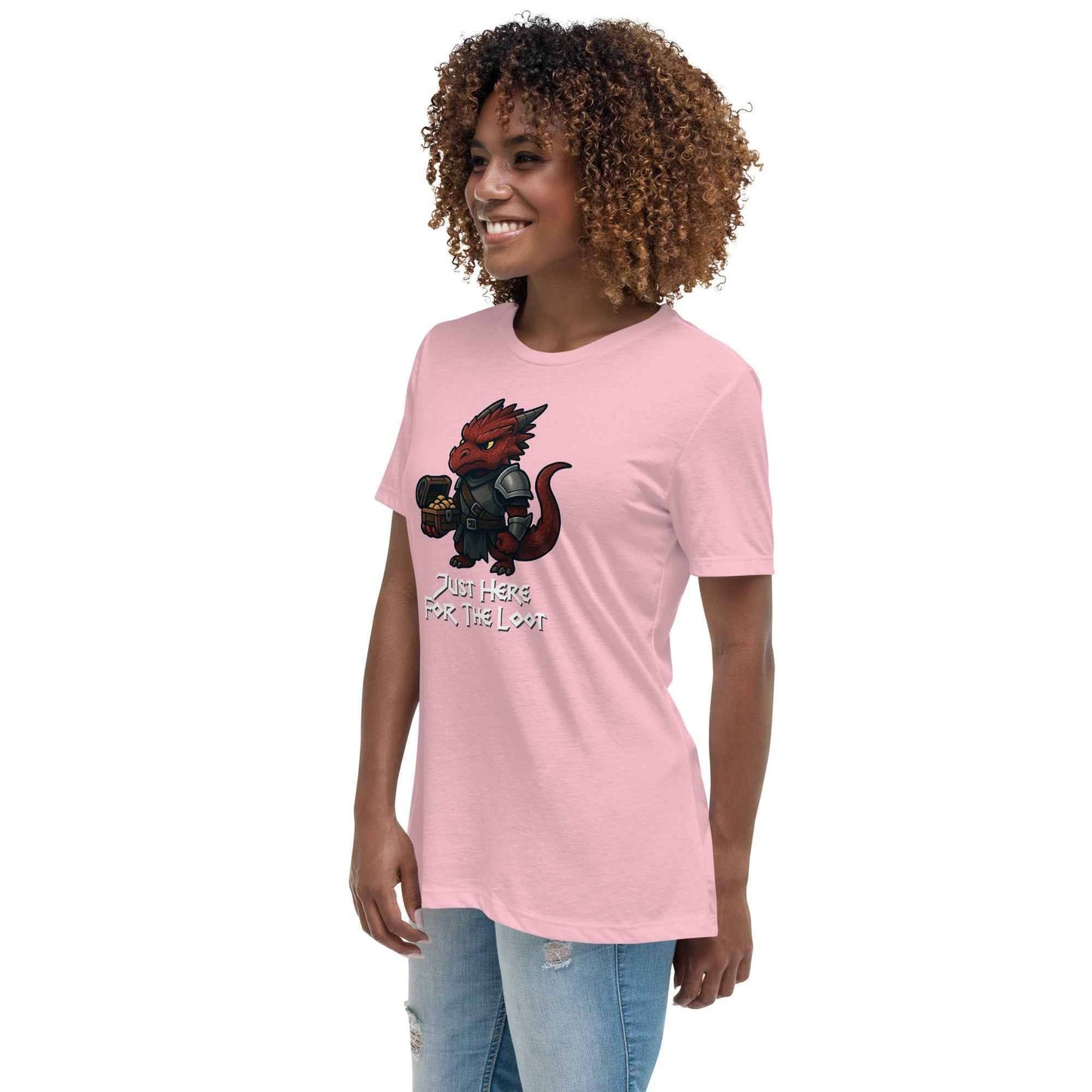 Just Here for the Loot - Red Dragon | Women's Relaxed T-Shirt