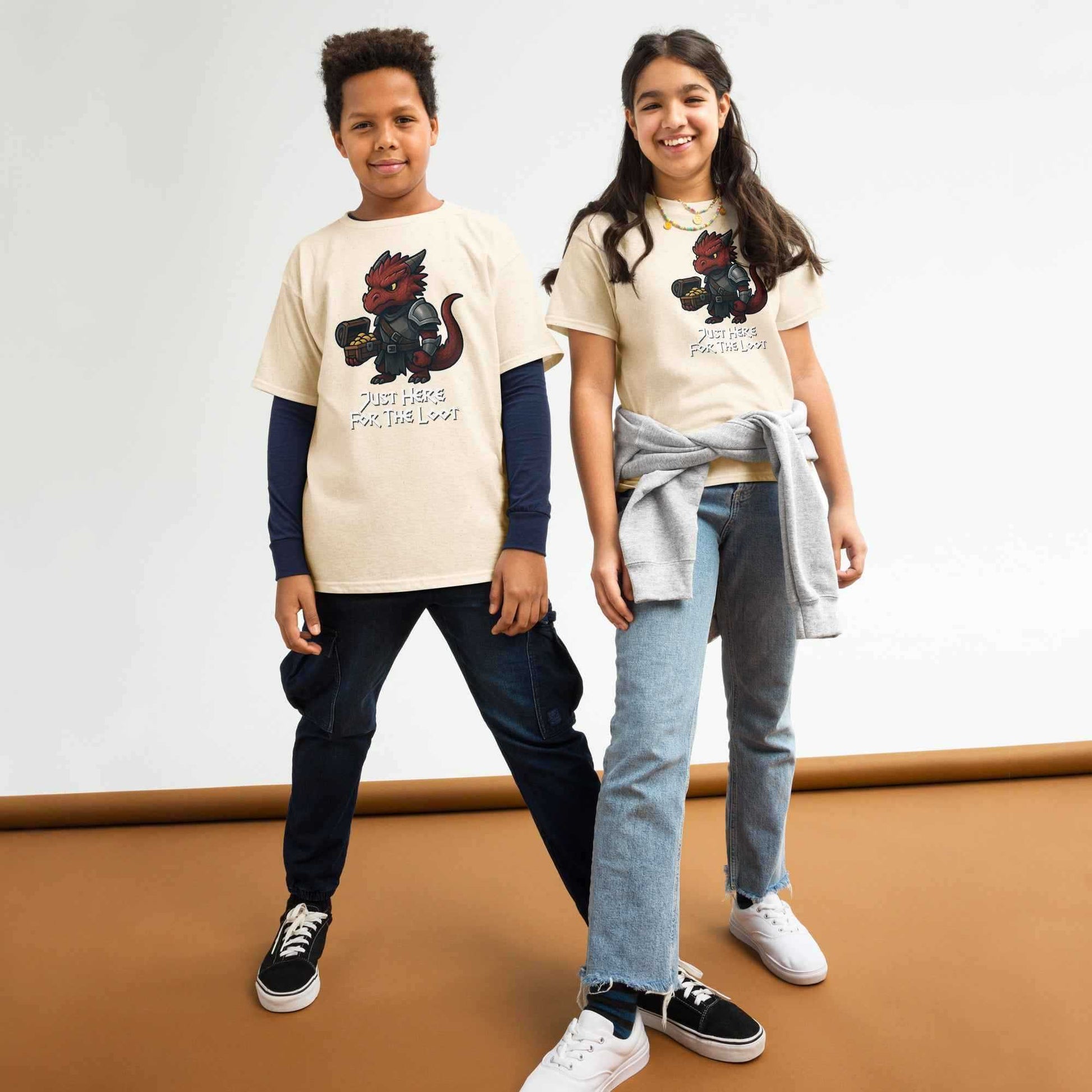 Just Here for the Loot | Red Dragon | Youth classic tee
