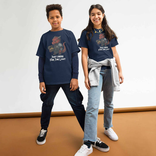 Just Here for the Loot | Red Dragon | Youth classic tee