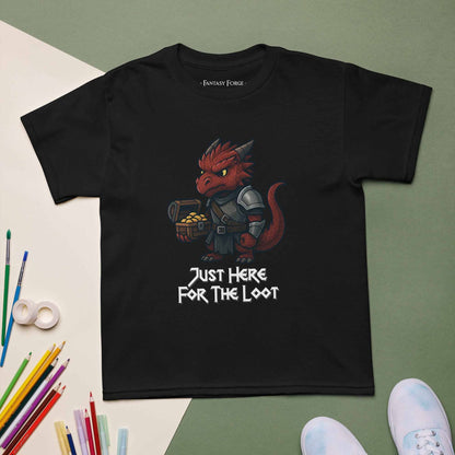 Just Here for the Loot – Red Dragon Youth T-Shirt
