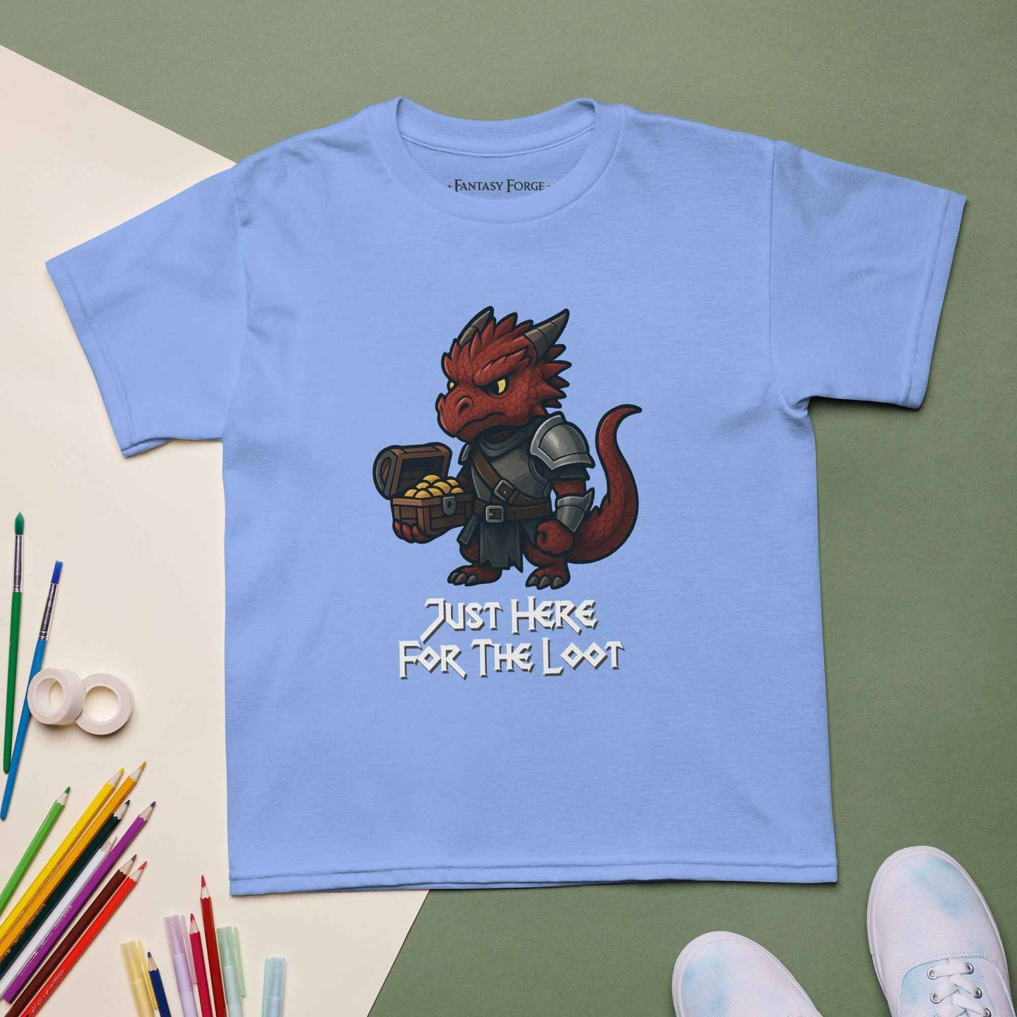 Just Here for the Loot – Red Dragon Youth T-Shirt