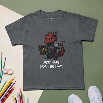 Just Here for the Loot – Red Dragon Youth T-Shirt