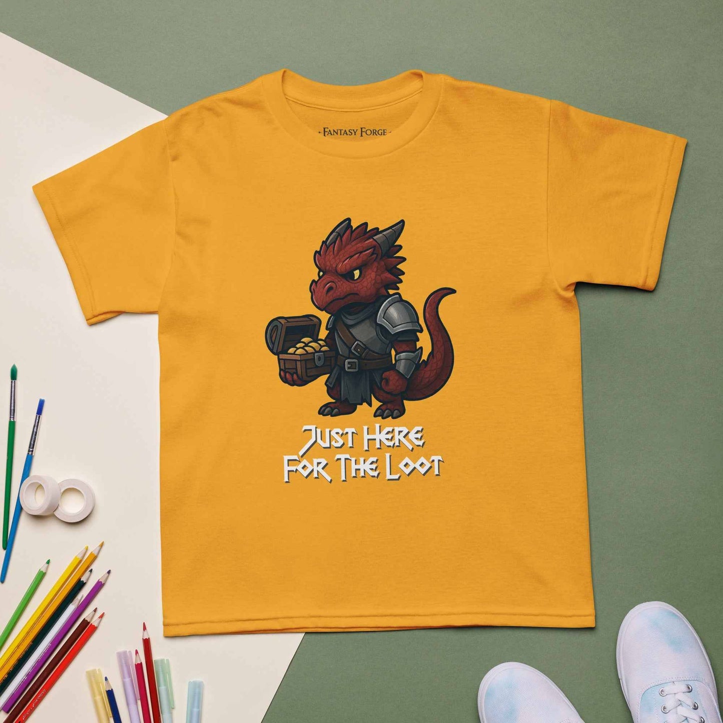 Just Here for the Loot – Red Dragon Youth T-Shirt