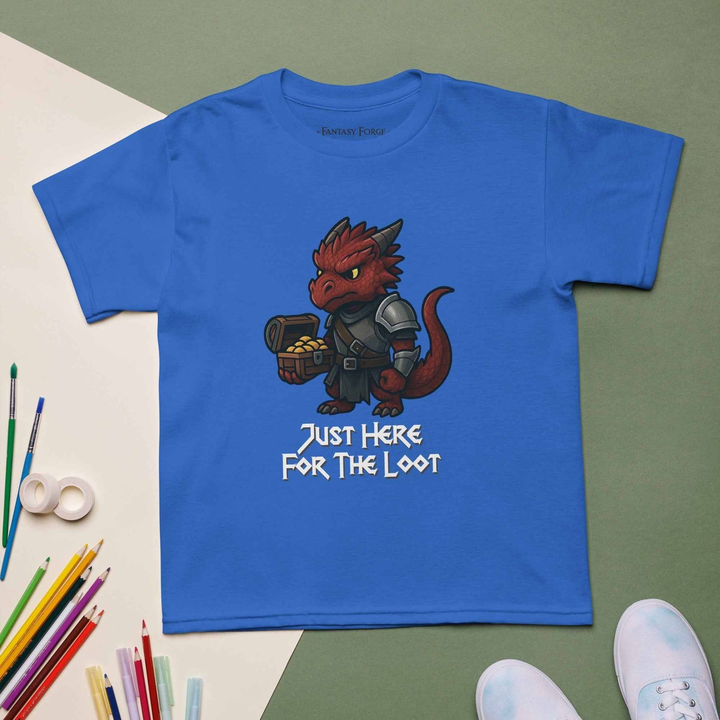 Just Here for the Loot – Red Dragon Youth T-Shirt