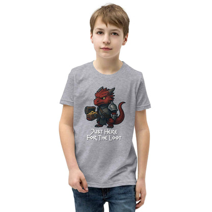 Just Here for the Loot | Red Dragon | Youth Short Sleeve T-Shirt