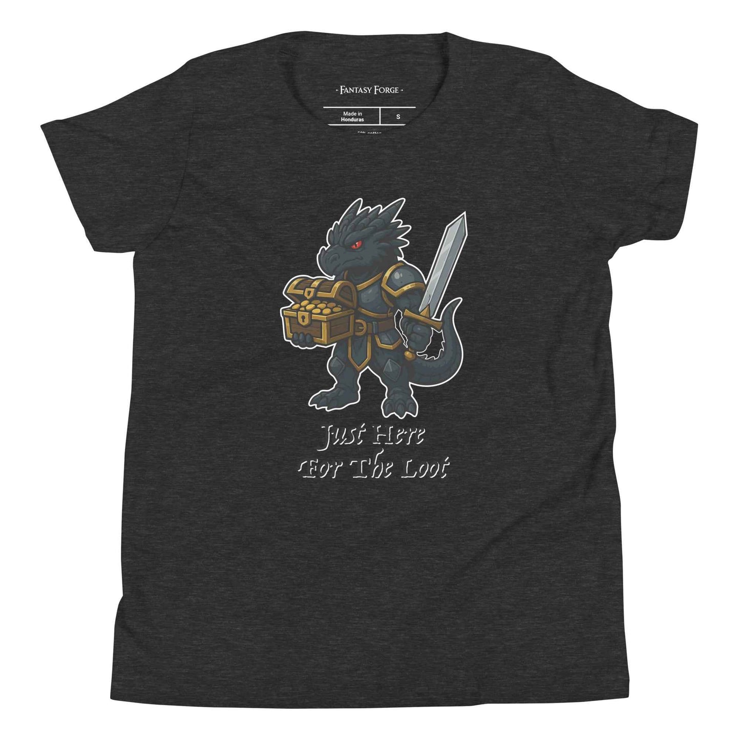 Just Here Fore The Loot - Black Dragon | Youth Short Sleeve T-Shirt