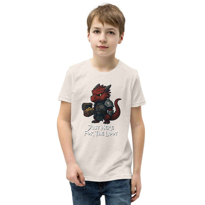 Just Here for the Loot | Red Dragon | Youth Short Sleeve T-Shirt
