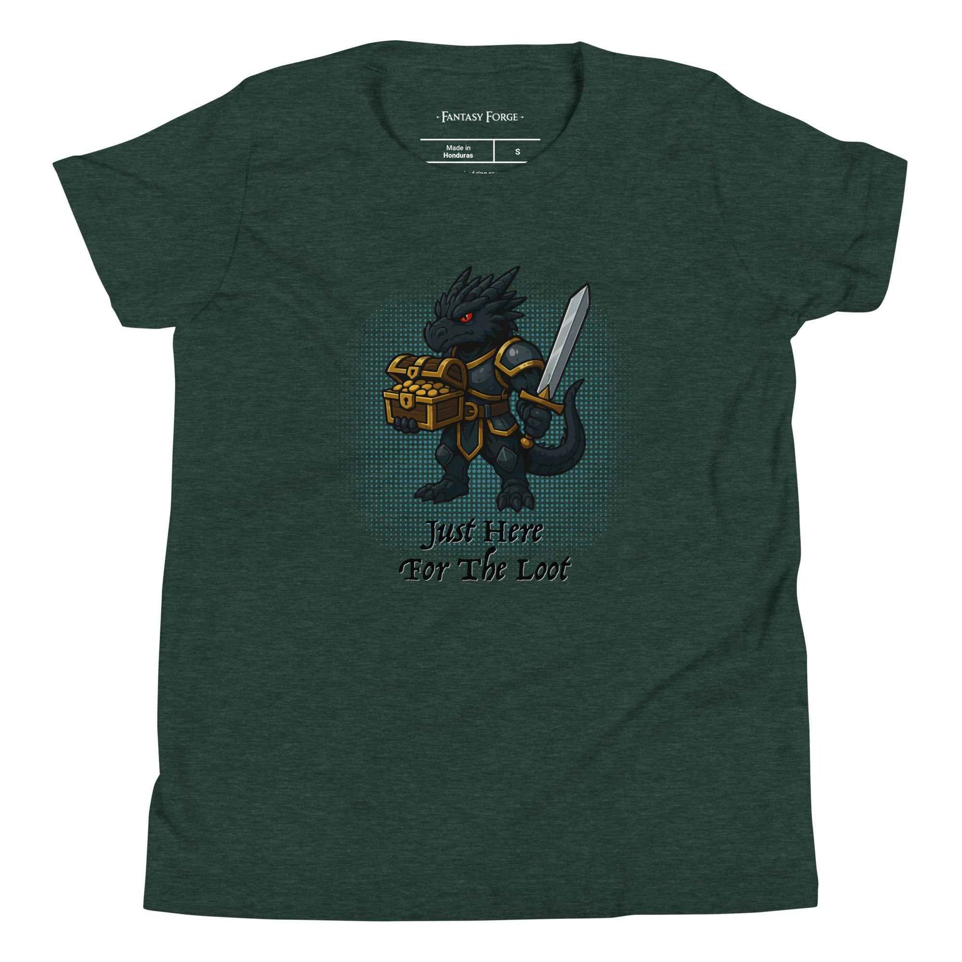 Just Here for the Loot (Black Dragon) | Youth Short Sleeve T-Shirt