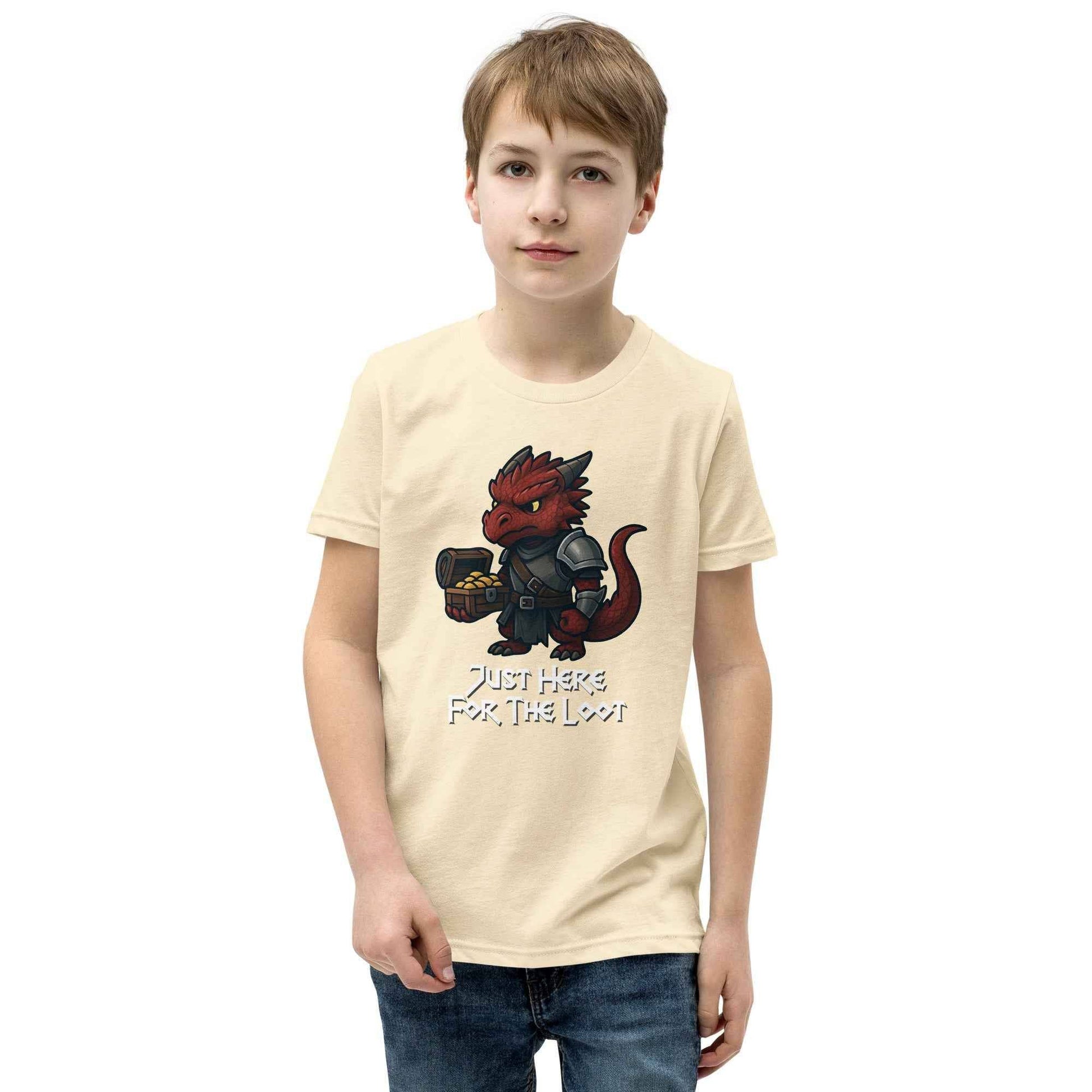 Just Here for the Loot | Red Dragon | Youth Short Sleeve T-Shirt