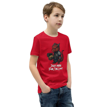 Just Here for the Loot | Red Dragon | Youth Short Sleeve T-Shirt